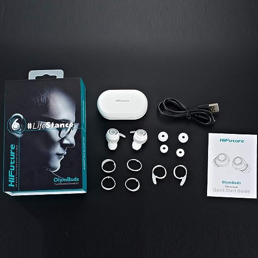 HiFuture OlymBuds Truly Wireless in Ear Earbuds with Mic (White) HiFuture OlymBuds Truly Wireless in Ear Earbuds with Mic (White)
